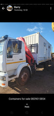 2013 MAN CLA15-220 Fassi 175A Dropside and Container Locks 70 000 kilometers